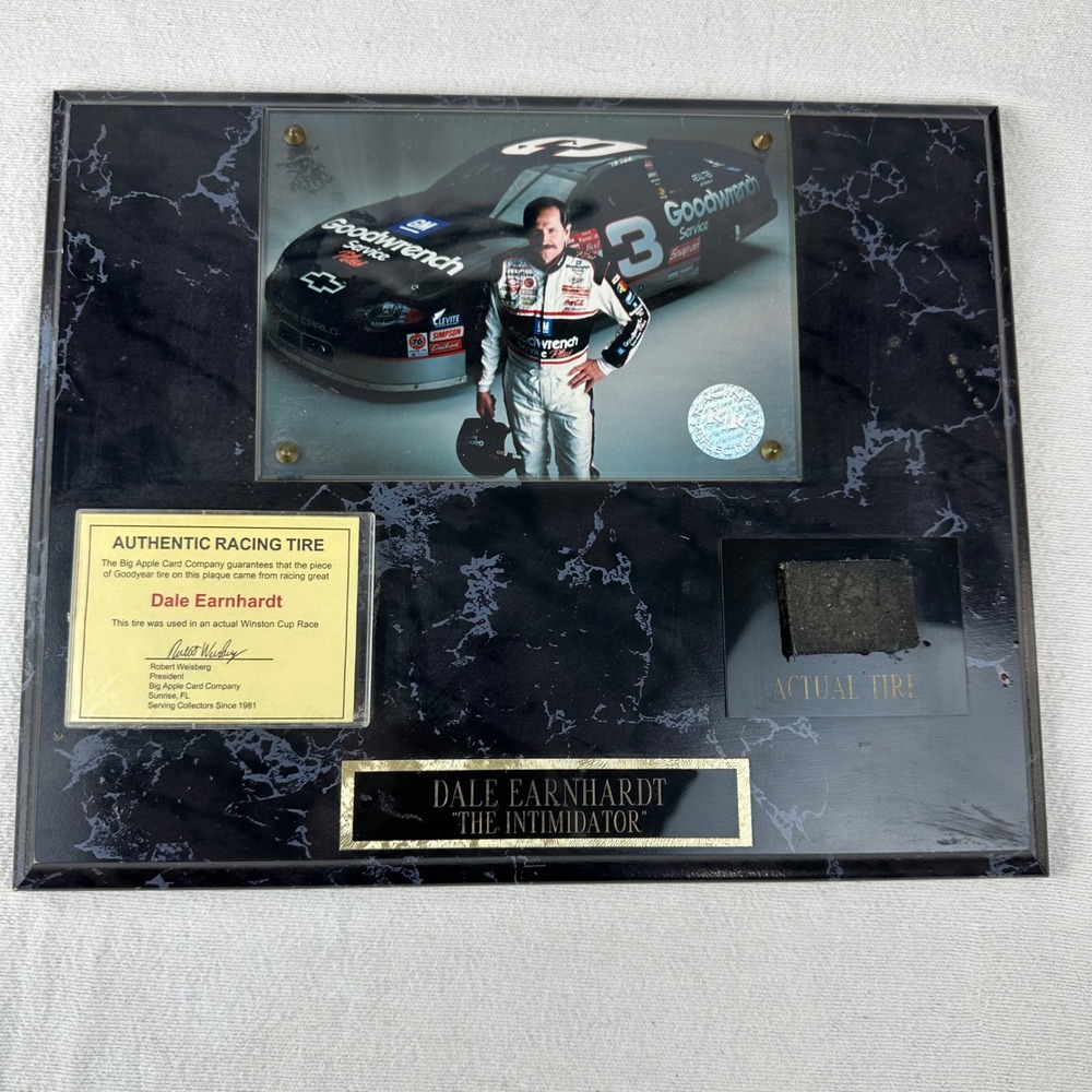 Dale Earnhardt Winston Cup Race Tire and Photo Plaque‎